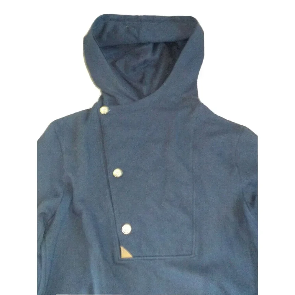 Revolution RVLT Hooded Pullover Sweatshirt Hoodie Fleece Lined Dk Blue - Picture 2 of 7